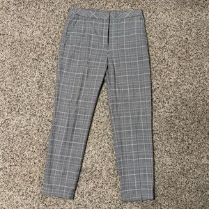 Women’s H&M Gray and White Plaid Pants